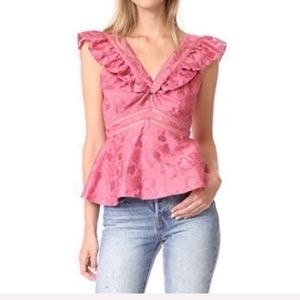 COPY - Rebecca Taylor Aly Fil Coupe Top Blouse